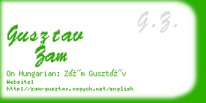 gusztav zam business card